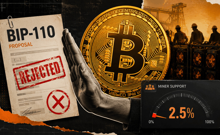 Bitcoin Rejects BIP-110 as Miner Support Stalls at 2.5%