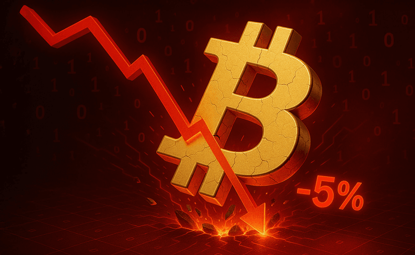 Bitcoin Slides 5% in Sudden Weekend Crash