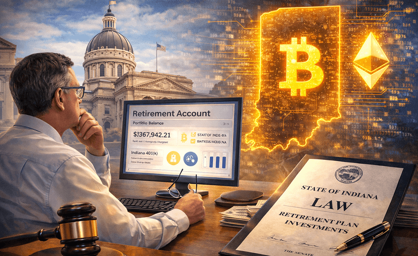 Indiana Signs Law Allowing Crypto Investments in State Retirement Plans