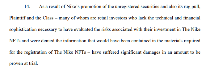 Nike Hit With $5M Lawsuit Over Collapsed RTFKT NFT Project Article Image